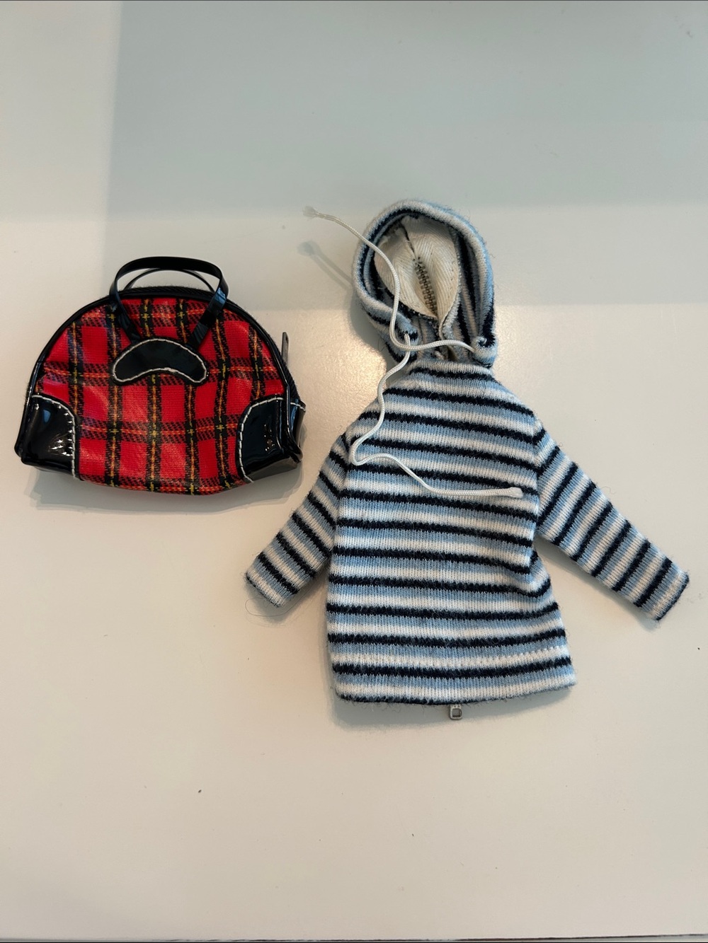 Vintage Mattel Barbie Red Plaid Travel Bag 1960’s